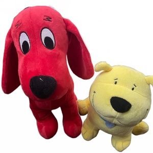⭐️4/$30 2 Clifford the Big Red Dog Plushies